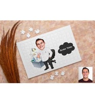 Eczacı Karikatürlü Kişiye Özel Puzzle