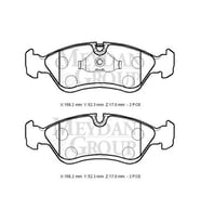 OPEL ASTRA- F- SD/HB- 95/98; ÖN FREN BALATASI (KABLOSUZ)(DİSK) (156,2X52,3X17) (BRAMAX) 1605454