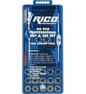 Rico RC3240 Pafta Kılavuz Yiv Diş Açma Seti 40 Parça