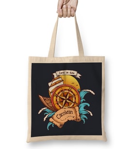 Carribean Lost At Sea Compass Bez Çanta Uzun Saplı