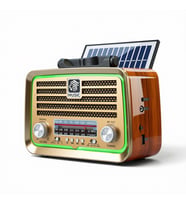 Nostalji Ledli Eskitme Radyo,Fenerli Güneş Panelli Nostaljik Radyo