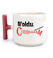 Noldu Cerraaaam Baskılı Kırmızı Kulplu T Kupa