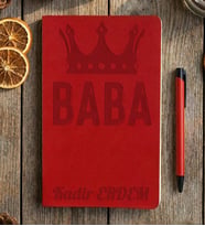 Kişiye Özel Baba Defter Babalar Günü Hediyesi (Kırmızı)