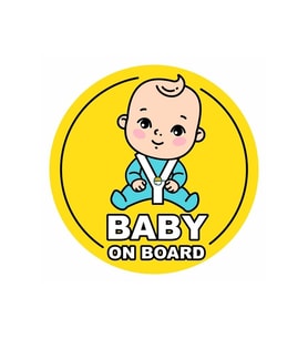 Baby On Board Oto Sticker, Motorsiklet Sticker, Araç Sticker 19CM
