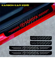 Toyota Camry İçin Uyumlu Aksesuar Oto Kapı Eşiği Sticker Karbon 4 Adet