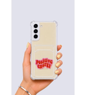 Samsung Galaxy S22 Kartlıklı Pozitif Enerji Desenli Kılıf