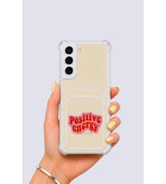 Samsung Galaxy S22 Kartlıklı Pozitif Enerji Desenli Kılıf