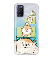 Oppo A52/A72/A92 Uyumlu Sevimli Köpek Tasarımlı Şeffaf Telefon Kılıfı