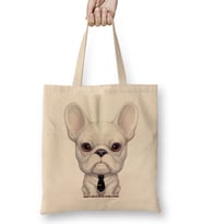French Bulldog 03 Bez Çanta Uzun Saplı