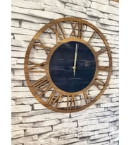 Dekoratif Ahşap Duvar Saati 50 cm