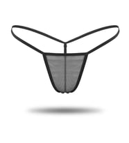 ASM1157 Kadın Siyah Transparan Tül String