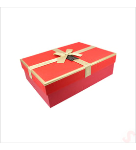 Fiyonklu Kutu Küçük Boy, 24 x 17 x 6,5 cm - Kırmızı (STD)