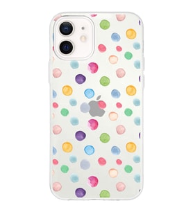PrintiFy Apple  iPhone 12 Mini ile Uyumlu 1mm Slim Fit Water Color 6 Baskılı Şeffaf  Kılıf
