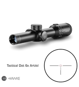 HAWKE Frontier 30mm SFP 1-6x24 IR (Tactical Dot 6x) Yivli Tüfek Dürbünü 18402