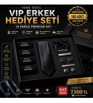 İsme Özel VIP Erkek Hediye Seti (10 Parça) – Premium Siyah Kutu  Sınırlı Üretim (100 Adet)