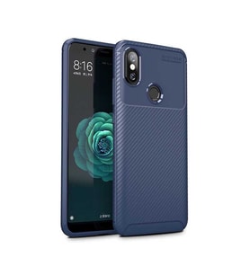 Xiaomi Mi 8 Kılıf Esnek Soft Karbon Tasarım Legion Serisi (Lacivert)