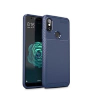 Xiaomi Mi 8 Kılıf Esnek Soft Karbon Tasarım Legion Serisi (Lacivert)
