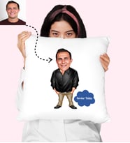 Erkek Karikatürlü Kişiye Özel Yastık