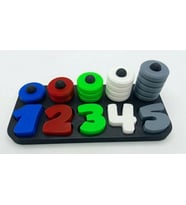 Montessori Eğitici Renkli Rakamlar ve Halkalar Matematik Öğretici Seti (21 PARÇA) (Karışık)