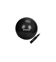 Avessa Pilates Topu 55 cm Siyah Pompalı
