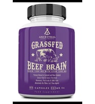 Ancestral Supplements Grass Fed Beef Brain with Beef Liver 3000MG 180 Capsul. Usa Menşei.OZELSPORCUGIDALARIN'DAN 3993 (Renksiz)