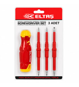 3PCS - ÇİFT TARAFLI UÇ 3MM-5MM-6MM ERGONOMİK SAP ELEKTRİKLİ TORNAVİDA SETİ LRD-144 (5680)