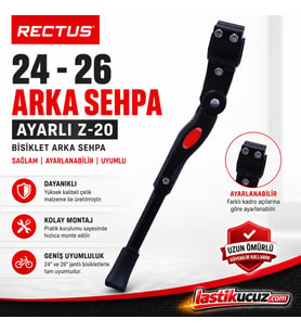Bisiklet Alüminyum 24- 26 Jant Uyumlu Arka Sehpa [ayak] Ayarlı Z-20 Siyah
