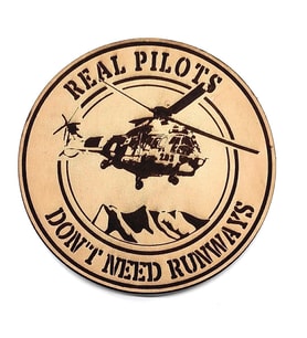 REAL PILOTS DONT NEED RUNWAYS COUGAR Deri PEÇ - Arma - Askeri Patch