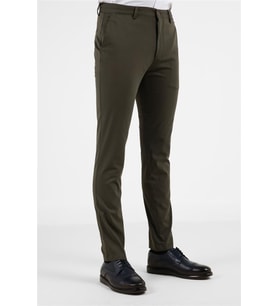 Haki Yan Cep Düz Paça Pamuklu Slim Fit Chino Casual Pantolon 1003255165