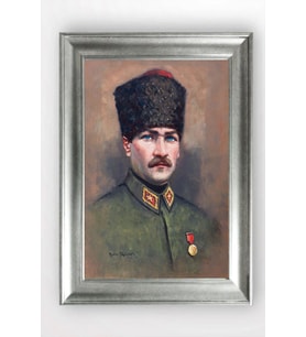 Gümüş Çerçeveli Atatürk Tablo a92