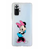 Xiaomi Redmi Note 10 Pro Uyumlu Kapak Minnie Mouse Tasarımlı Şeffaf Silikon Kılıf