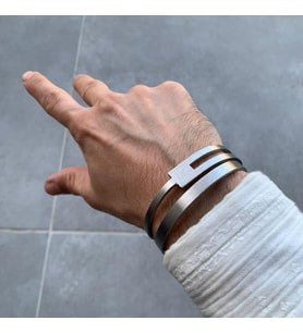 Çelik Bileklik Premium 316L 2 Li (Gümüş Gri)