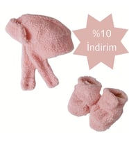 Teddy Bere & Patik  Set - Pembe
