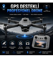 GPS Destekli Profesyonel Drone 4K Kamera, 3 Eksen Gimbal, Engelden Kaçınma Sensörü, Ekranlı Kumanda, Tek Tuş Eve Dönüş