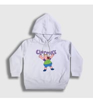 Presmono Unisex Çocuk Beyaz Happy Clarence Kapüşonlu Sweatshirt 458429tt (Beyaz)
