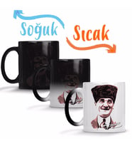Mustafa Kemal Atatürk 04 Sihirli Kupa Bardak Porselen