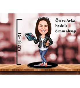 ATEŞ ANIT Karikatür bayan biblo-253