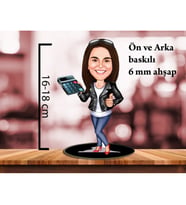 ATEŞ ANIT Karikatür bayan biblo-253