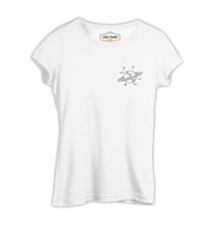 Saturn III Logo Beyaz Kadın Tshirt