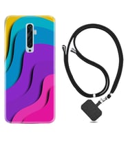 Oppo Reno 2Z 4 Lite 4 Pro 5 6 7 A31 Kılıf Boyun Askılı Silikon Renk Cümbüşü 1631