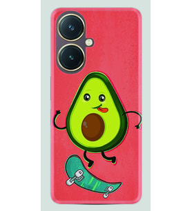 Vivo Y27 Kılıf Silikon Desen Özel Seri Avokado Skate 1741