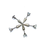 Renkli Taşlı Çelik 5 Adet Kaş Tragus Piercing