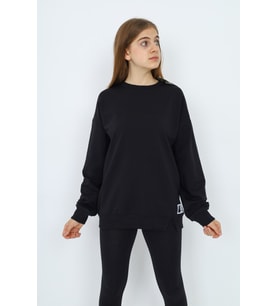 Toontoy Kız Çocuk Sweatshirt (Siyah)