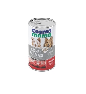 COSMO MAMA YETİŞKİN DANA ETLI KÖPEK KONSERVE MAMASI 24 ADET X 415 GR