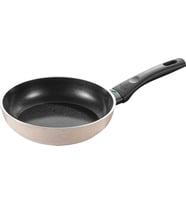 Ledro kızartma tavası, 20 cm, alüminyum, indüksiyonlu ocaklara uygun, seramik yapışmaz kaplama, Thermopoint, İtalya'da üretilmiştir, bej