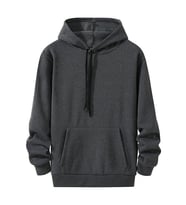 Kadın Kapüşonlu Kanguru Cepli 3 İplik Pamuklu Oversize Hoodie Sweatshirt - Füme