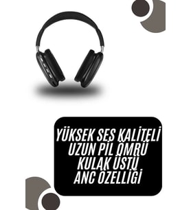 Kulak Üstü Kablosuz Bluetooth Kulaklık Yumuşak Süngerli SD Kart Girişli