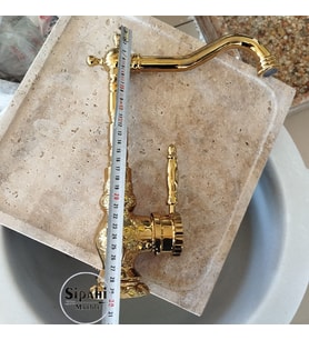 Gold İşlemeli Lavabo Bataryası
