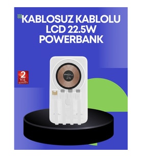 Mey İthalat® Çoklu Kablo Çıkışlı Taşınabilir Powerbank Kompakt Tasarım