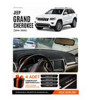 JEEP GRAND CHEROKEE (2014-2020) Uyumlu Torpido Örtüsü Torpido Kılıfı - Siyah